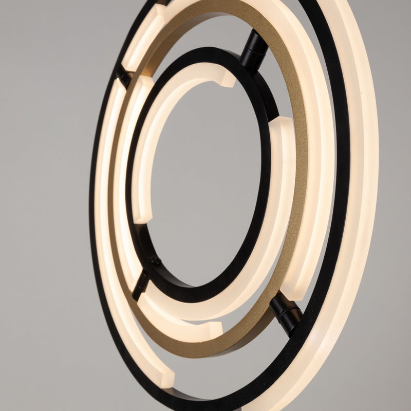 Artcraft AC6745BB LED Semi-Flush Mount, Black & Brass