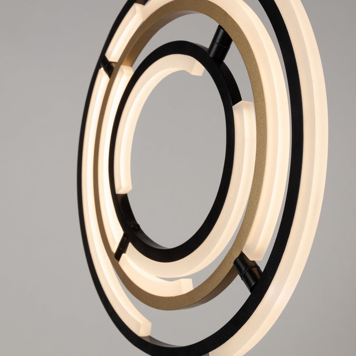 Artcraft AC6745BB LED Semi-Flush Mount, Black & Brass