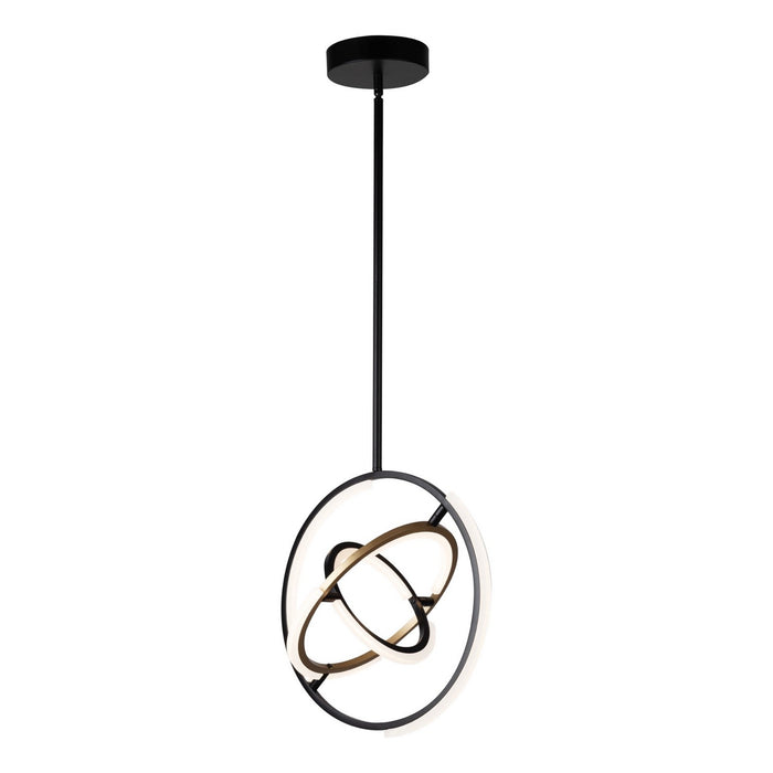 Artcraft AC6740BB LED Pendant, Black & Brass