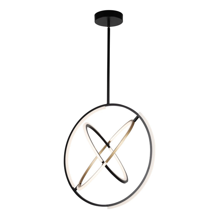 Artcraft AC6741BB LED Pendant, Black & Brass