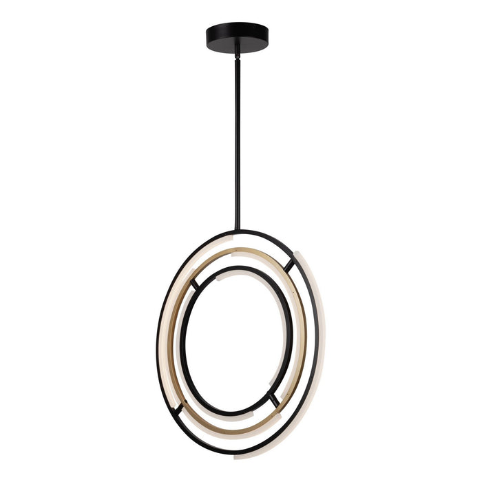 Artcraft AC6741BB LED Pendant, Black & Brass
