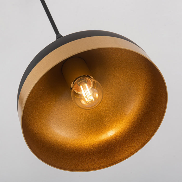 Artcraft SC13354BK Four Light Island Pendant, Black & Gold