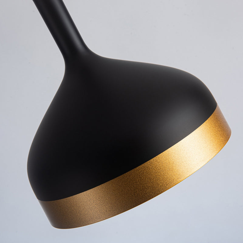 Artcraft SC13351BK One Light Pendant, Black & Gold