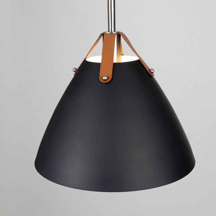 Artcraft SC13327BK One Light Floor Lamp, Black & Brass