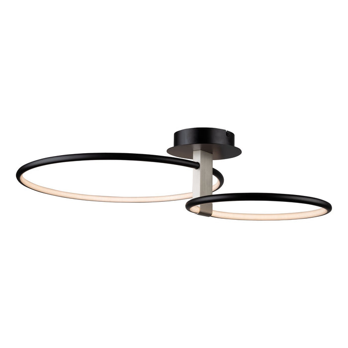 Artcraft AC6632NB LED Semi-Flush Mount, Black