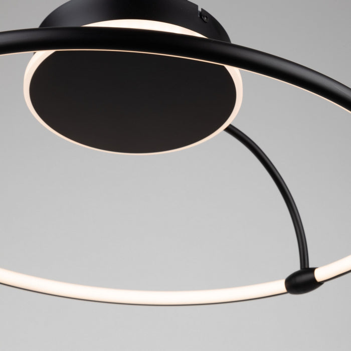 Artcraft AC6633BK LED Semi-Flush Mount, Black