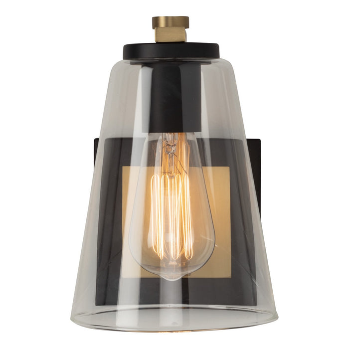 Artcraft AC11791BB Four Light Vanity, Black & Brass