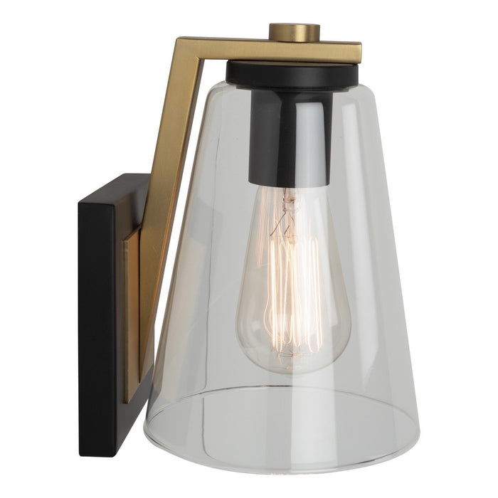 Artcraft AC11791BB Four Light Vanity, Black & Brass