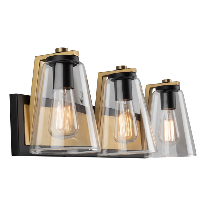 Artcraft AC11793BB One Light Wall Sconce, Black & Brass
