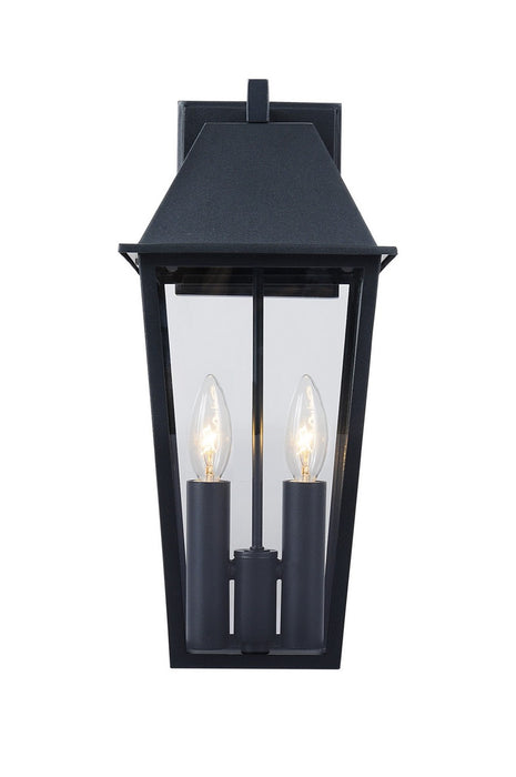 Artcraft AC8802BK Two Light Outdoor Wall Mount, Black