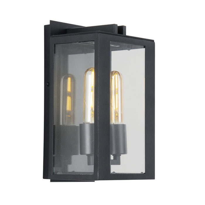 Artcraft AC8790BK Two Light Outdoor Wall Mount, Matte Black