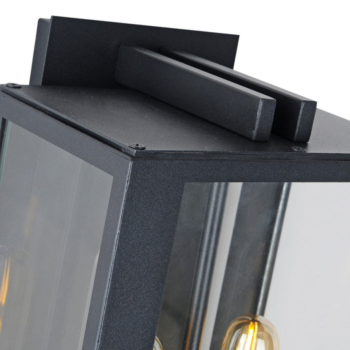 Artcraft AC8790BK Two Light Outdoor Wall Mount, Matte Black
