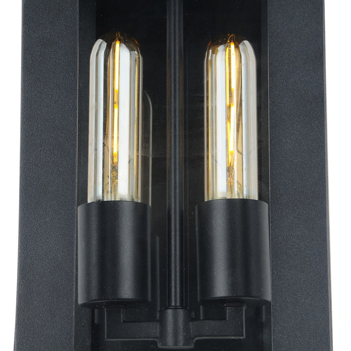 Artcraft AC8790BK Two Light Outdoor Wall Mount, Matte Black
