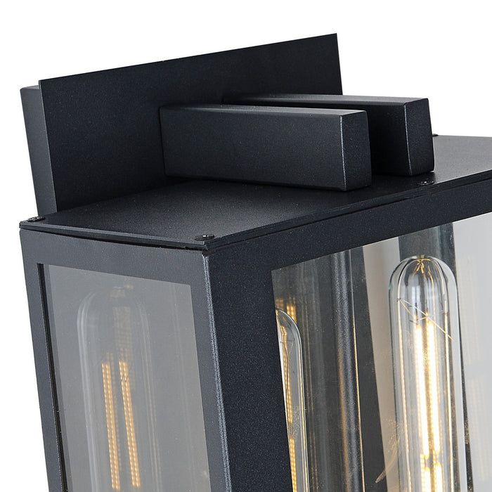 Artcraft AC8791BK Two Light Outdoor Wall Mount, Matte Black