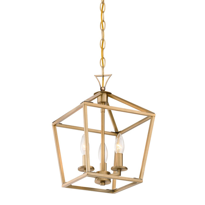 Savoy House 3-420-3-322 Three Light Pendant, Warm Brass