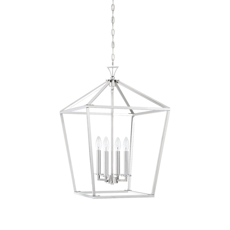 Savoy House 3-421-4-109 Four Light Pendant, Polished Nickel