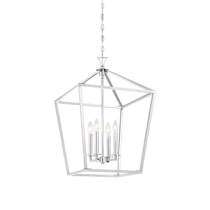 Savoy House 3-421-4-109 Four Light Pendant, Polished Nickel