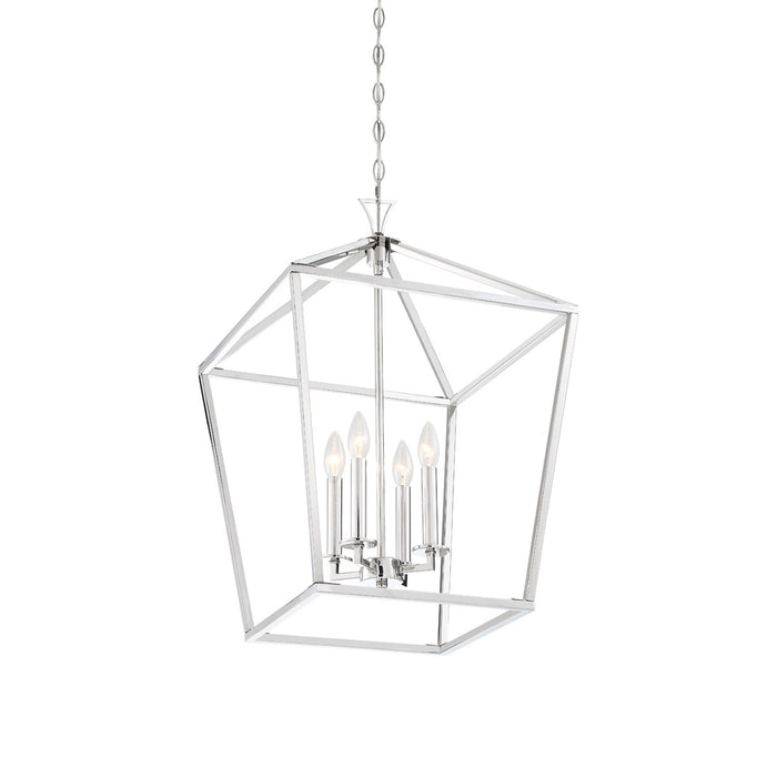 Savoy House 3-421-4-109 Four Light Pendant, Polished Nickel
