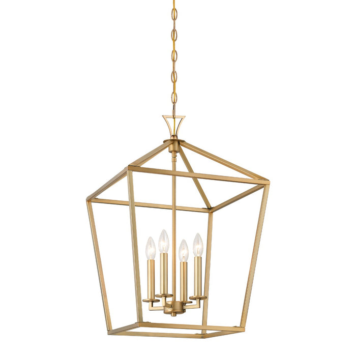 Savoy House 3-421-4-322 Four Light Pendant, Warm Brass