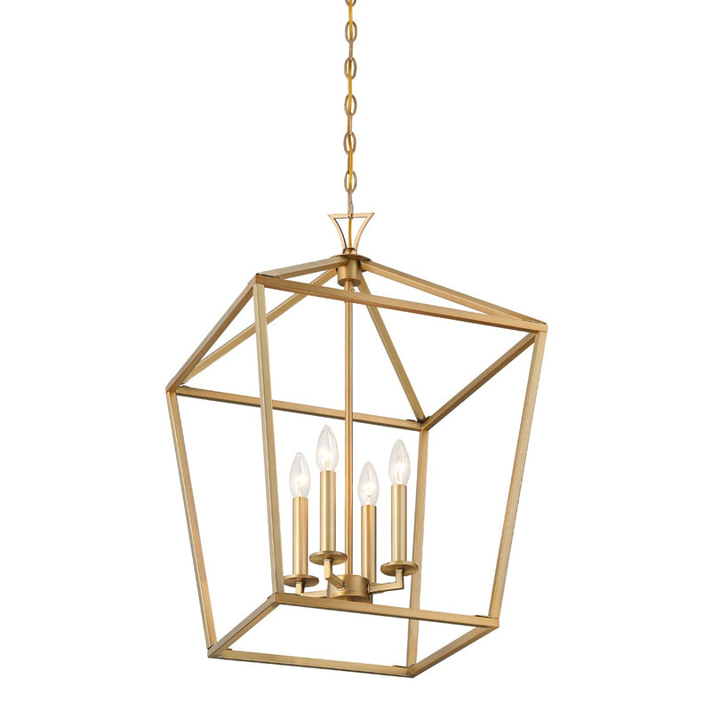 Savoy House 3-421-4-322 Four Light Pendant, Warm Brass
