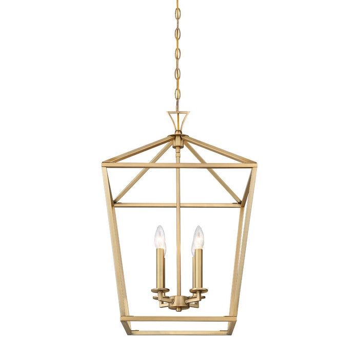 Savoy House 3-421-4-322 Four Light Pendant, Warm Brass
