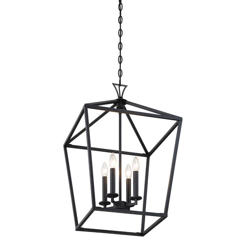 Savoy House 3-421-4-89 Four Light Pendant, Matte Black