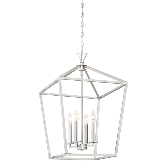 Savoy House 3-421-4-SN Four Light Pendant, Satin Nickel