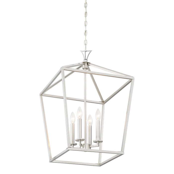 Savoy House 3-421-4-SN Four Light Pendant, Satin Nickel