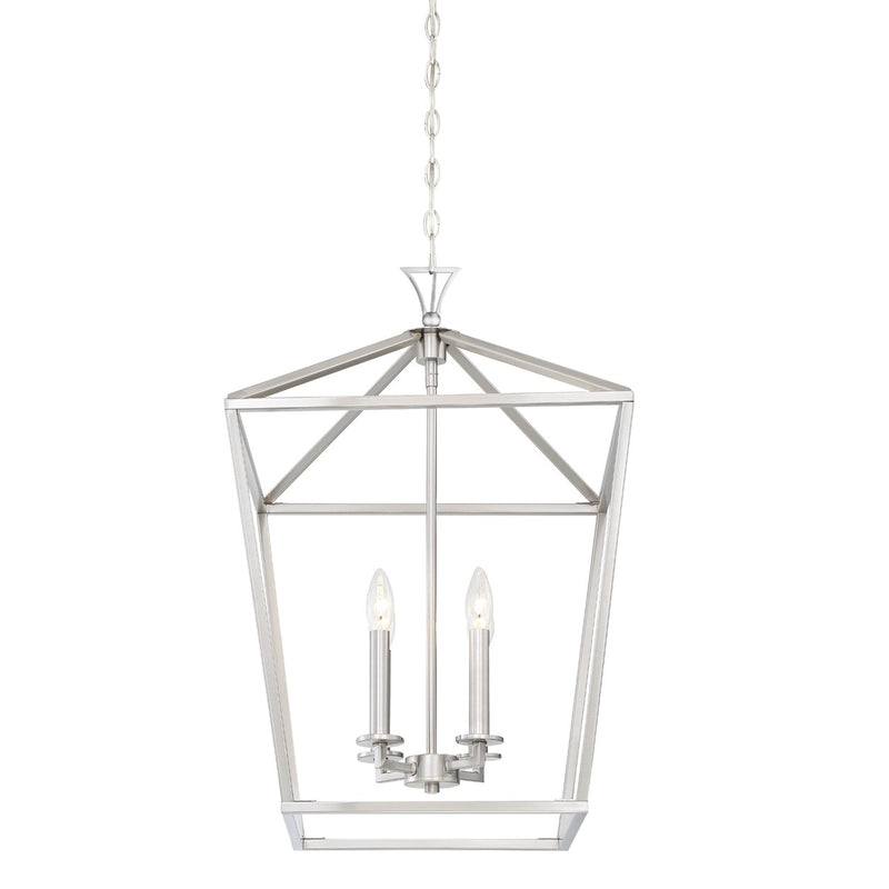 Savoy House 3-421-4-SN Four Light Pendant, Satin Nickel