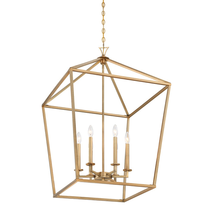 Savoy House 3-422-6-322 Six Light Pendant, Warm Brass