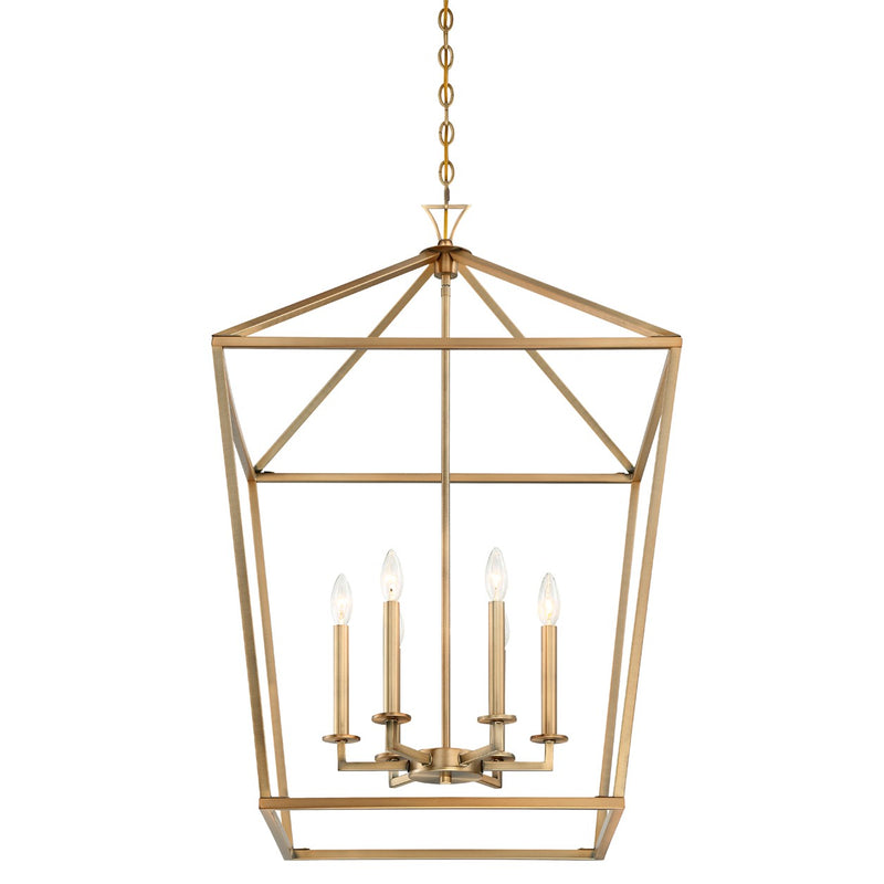 Savoy House 3-422-6-322 Six Light Pendant, Warm Brass