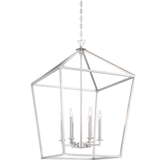 Savoy House 3-422-6-SN Six Light Pendant, Satin Nickel