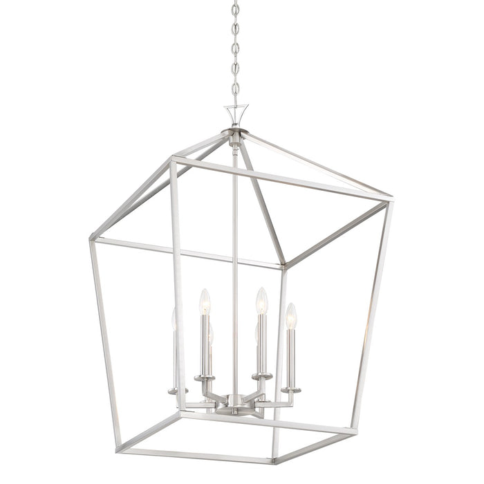 Savoy House 3-422-6-SN Six Light Pendant, Satin Nickel