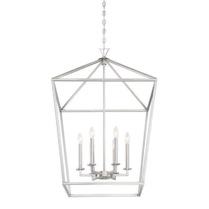 Savoy House 3-422-6-SN Six Light Pendant, Satin Nickel