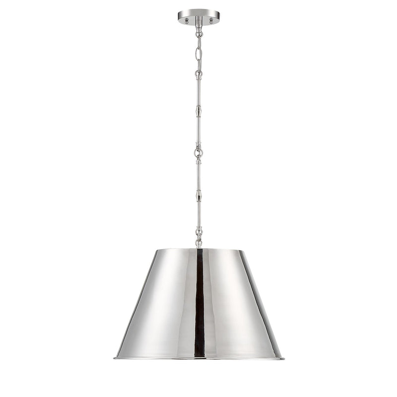 Savoy House 7-231-1-109 One Light Pendant, Polished Nickel