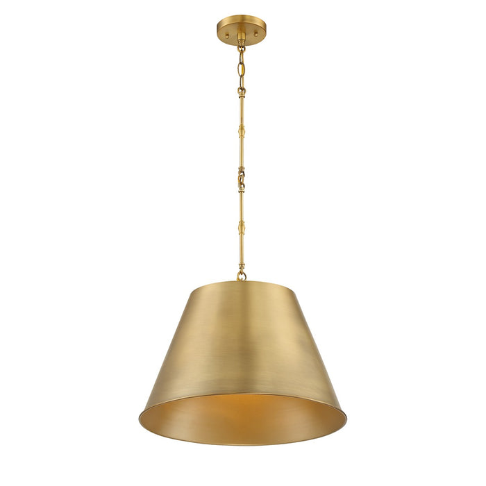 Savoy House 7-231-1-322 One Light Pendant, Warm Brass
