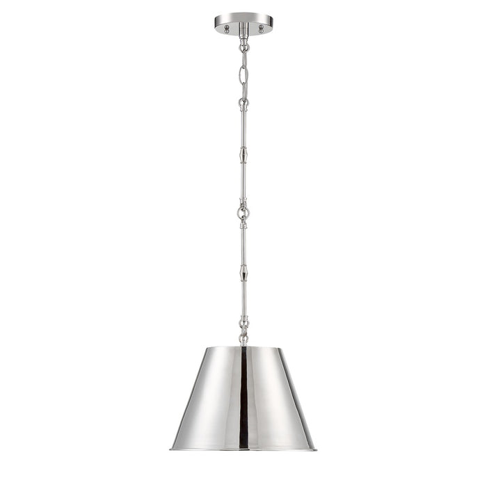 Savoy House 7-232-1-109 One Light Pendant, Polished Nickel