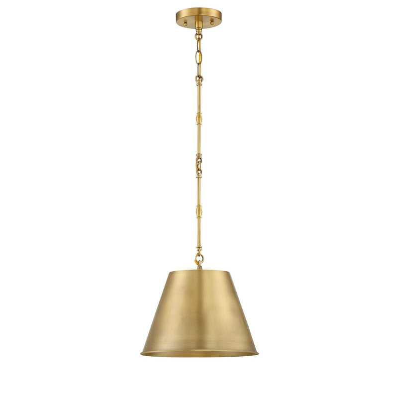 Savoy House 7-232-1-322 One Light Pendant, Warm Brass