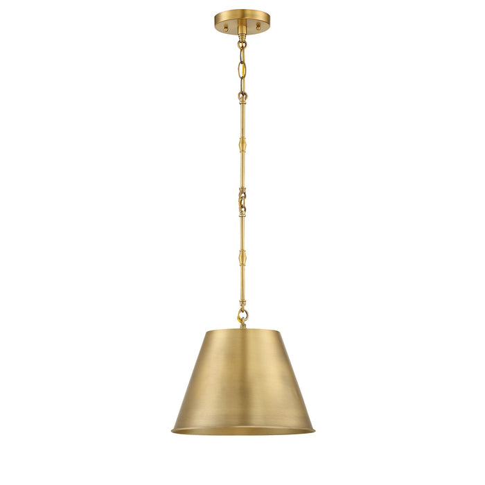 Savoy House 7-232-1-322 One Light Pendant, Warm Brass