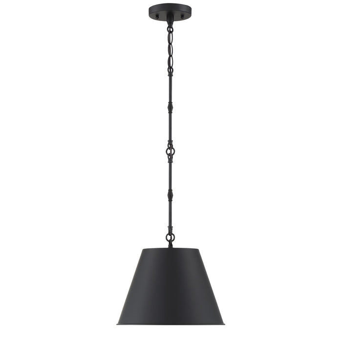 Savoy House 7-232-1-89 One Light Pendant, Matte Black