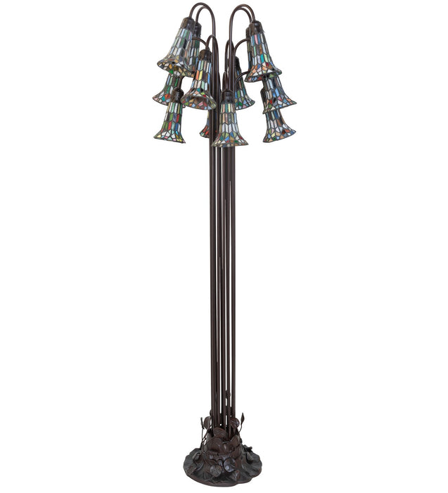 Meyda Tiffany 10280 12 Light Floor Lamp, Mahogany Bronze
