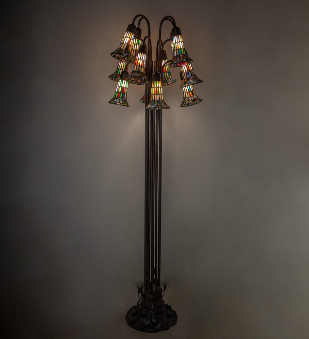 Meyda Tiffany 10280 12 Light Floor Lamp, Mahogany Bronze
