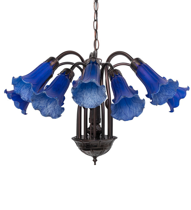 Meyda Tiffany 10336 12 Light Chandelier, Mahogany Bronze