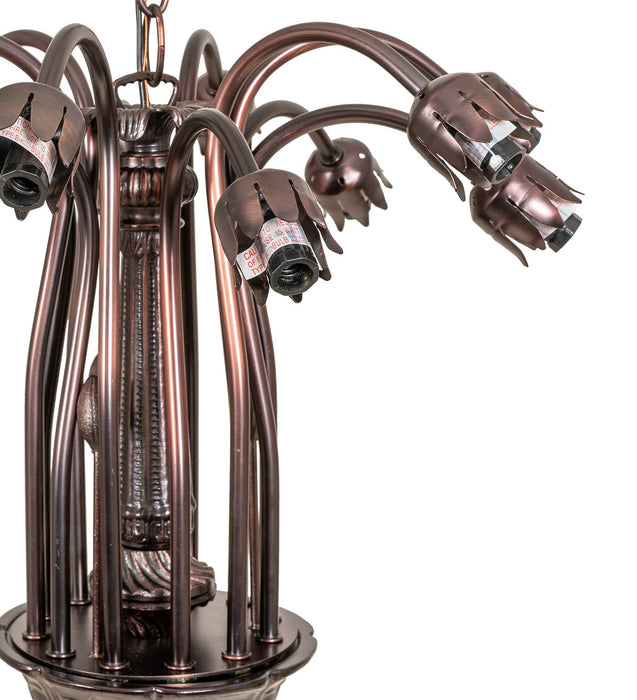 Meyda Tiffany 10336 12 Light Chandelier, Mahogany Bronze