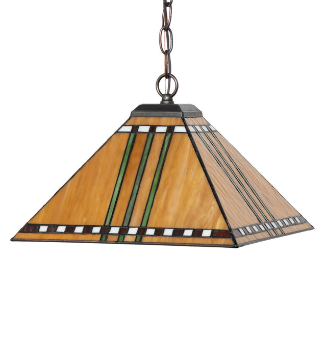 Meyda Tiffany 113710 One Light Pendant, Mahogany Bronze