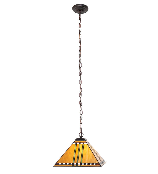 Meyda Tiffany 113710 One Light Pendant, Mahogany Bronze