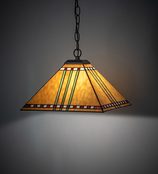 Meyda Tiffany 113710 One Light Pendant, Mahogany Bronze