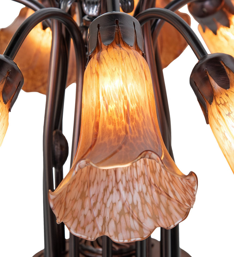 Meyda Tiffany 121624 12 Light Chandelier, Mahogany Bronze