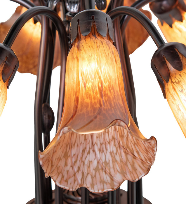 Meyda Tiffany 121624 12 Light Chandelier, Mahogany Bronze