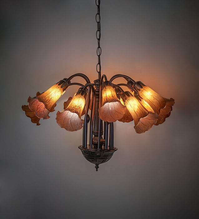 Meyda Tiffany 121624 12 Light Chandelier, Mahogany Bronze